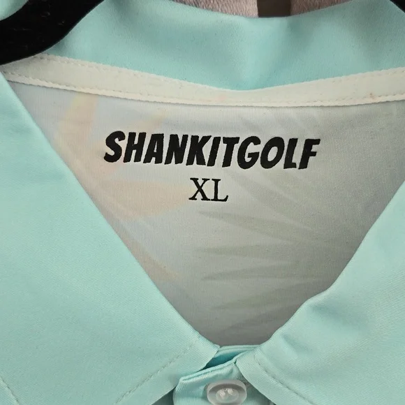 SHANKITGOLF Men’s Green Hawaiian Tropical Print Golf Polo, Size XL, NWT - Picture 4 of 6